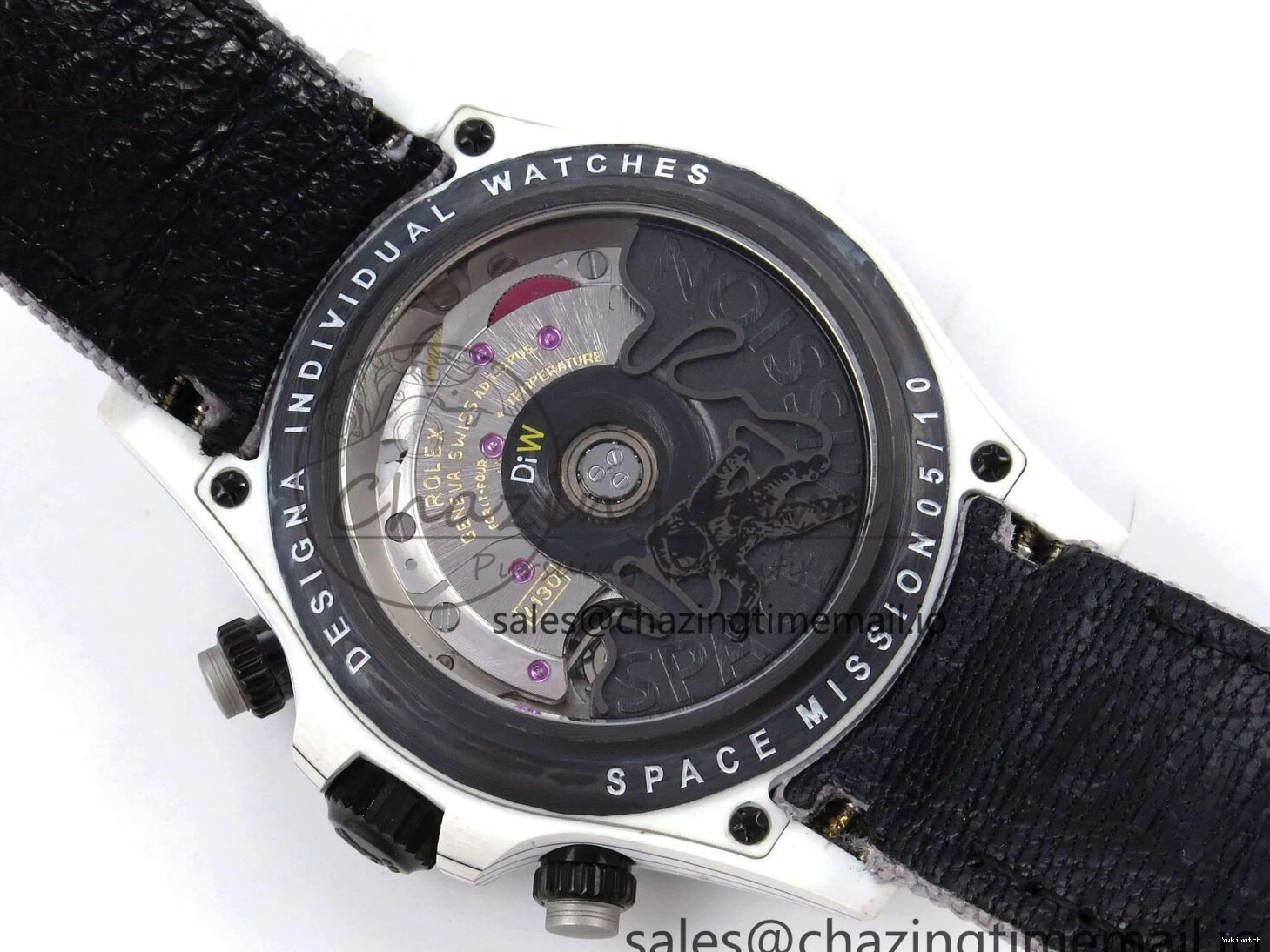 Clone Gray Gray Dial Space DIW Daytona Nylon Mission Textured Strap A4130 on 0228